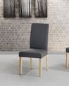 Set of 2 Fabric Dining Chairs Grey BROADWAY_741050