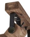 Deckenleuchte Mango Holz dunkelbraun / schwarz 3-flammig Glockenform PENNAI_867965