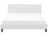 Funda de terciopelo blanco para cama 180 x 200 cm FITOU_777133