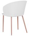 Conjunto de 2 sillas de comedor blanco/madera clara BLAYKEE_783880