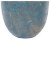 Vaso de terracota azul e castanha 50 cm VELIA_850831