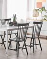 Set of 2 Wooden Dining Chairs Black BURGES_793387