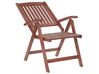 Záhradná rozkladacia stolička z akáciového dreva tmavohnedá TOSCANA_558336