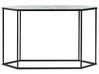 Glass Top Console Table Marble Effect White with Black PERRIN_823484