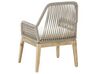 Set de jardin table en fibre-ciment gris et bois et 6 chaises OLBIA_771500