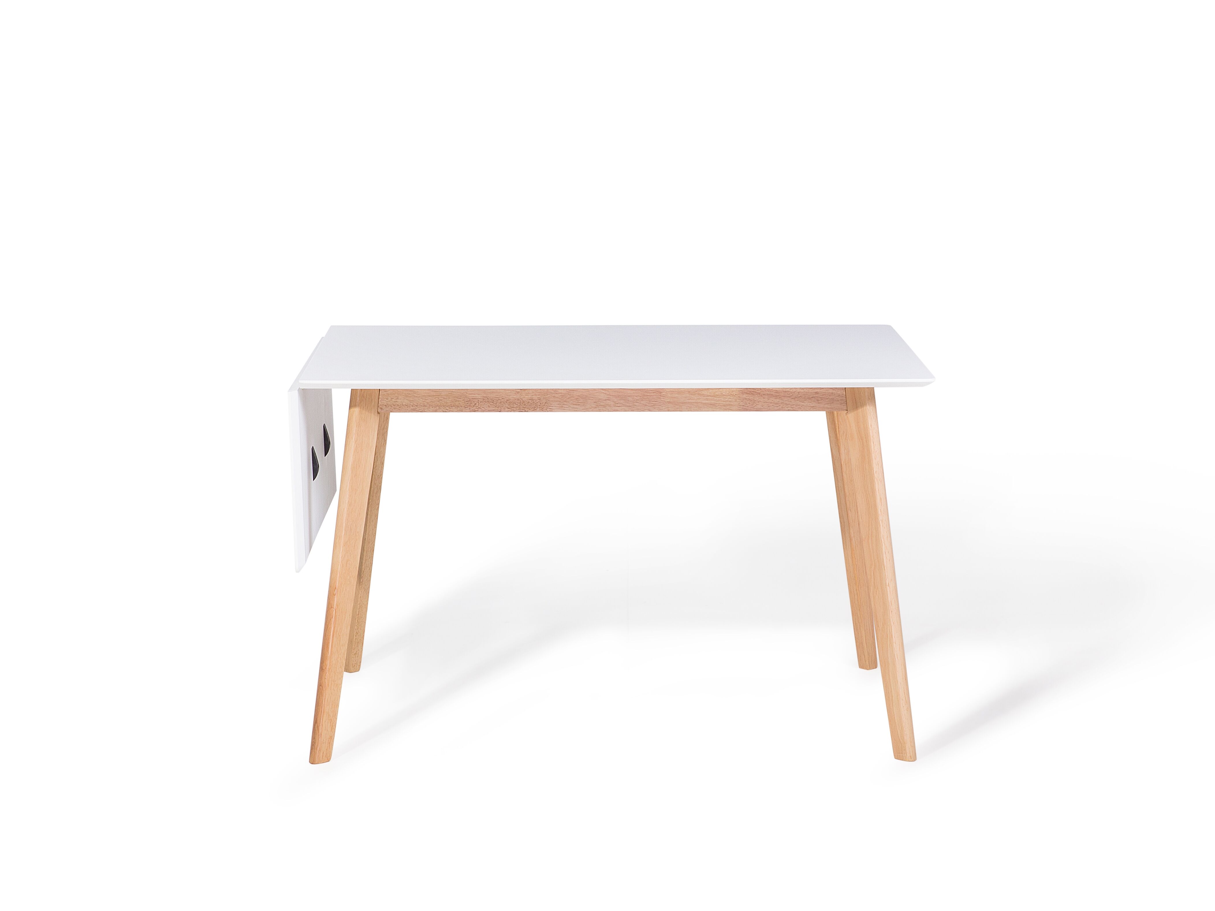 Esstisch weiß 120/155 x 80 cm Verlängerungsstück MEDIO | Beliani.de