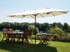 Záhradný slnečník s dvojitým baldachýnom 270 x 460 cm béžový SIBILLA_680019