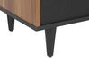 3 Drawer Sideboard Black with Dark Wood KURO_768051