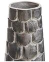 Vaso decorativo em metal prateado 47 cm SUKHOTHAI_823051