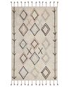 Teppich Baumwolle beige 160 x 230 cm geometrisches Muster CORUM_839423