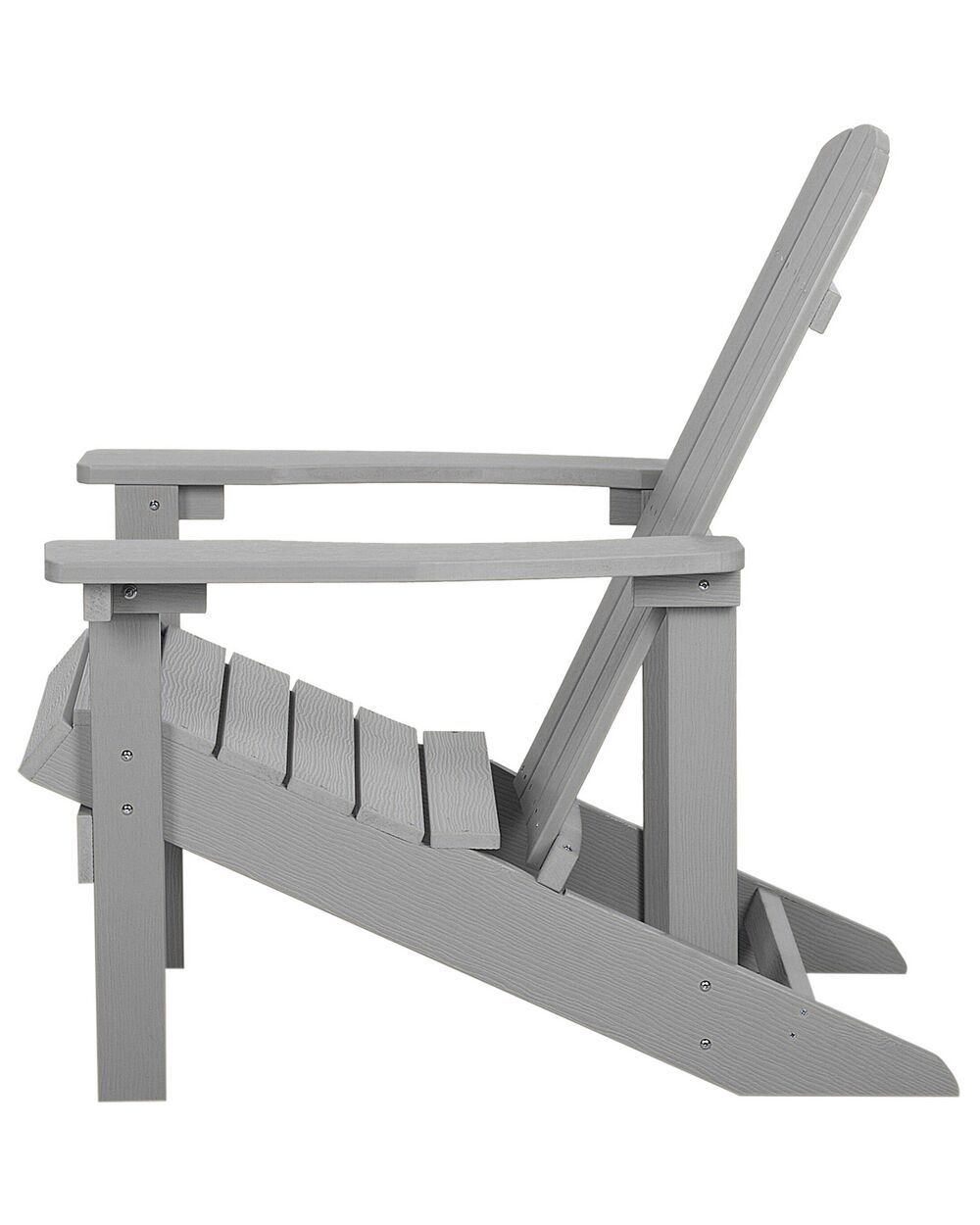 Garden Chair with Footstool Light Grey ADIRONDACK Beliani.co.uk