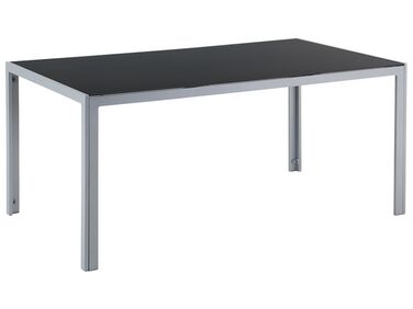 Fekete alumínium étkezőasztal 160 x 90 cm CATANIA