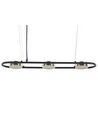 3 Light Metal LED Pendant Lamp Black and Brass MALI_824697