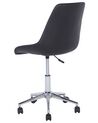Faux Leather Armless Desk Chair Black MARIBEL_716543