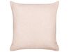 Conjunto de 2 almofadas decorativas em tecido bouclé rosa 45 x 45 cm LEUZEA_903367