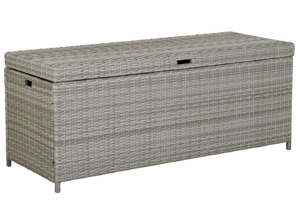 Rattan Storage Box 158 x 63 cm Grey MODENA Beliani.co.uk