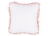 Set of 2 Faux Fur Cushions 42 x 42 cm Pink LUBHA_801540