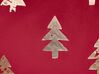 Sada 2 dekorativních polštářů s vánočním motivem 45 x 45 cm červené CUPID_814121