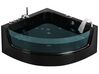 Whirlpool Bath with LED 1900 x 1350 mm Black MARINA_850733