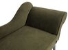Right Hand Fabric Chaise Lounge Olive Green BIARRITZ_898059