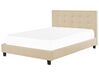 Čalouněná postel 180 x 200 cm béžová LA ROCHELLE_833103