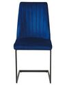 Conjunto de 2 cadeiras de jantar em veludo azul LAVONIA_789987