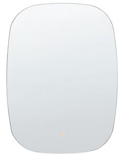 Seinäpeili LED-valo hopea 58 x 78 cm BERGERAC