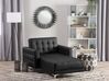 Faux Leather Chaise Lounge Black ABERDEEN_715714
