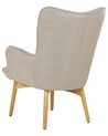 Wingback Chair with Footstool Beige VEJLE_912972