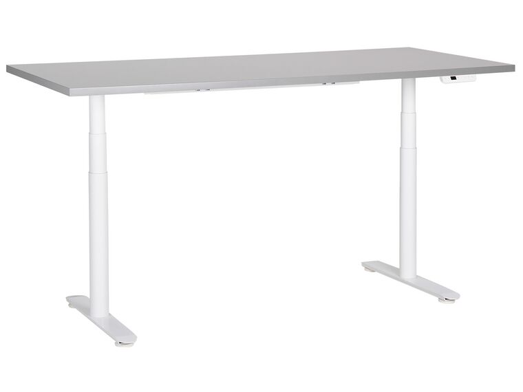 Hæve sænkebord elektrisk hvid/grå 180 x 80 cm DESTINAS_899604