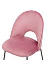 Sada 2 sametových jídelních židlí růžové COVELO_859955