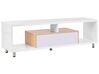 TV Stand White and Light Wood KNOX_832860