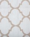 Outdoor Teppich beige 140 x 200 cm marokkanisches Muster zweiseitig Kurzflor AKSU_733634