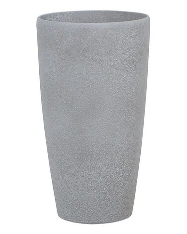 Vaso para plantas em pedra cinzenta 31 x 31 x 58 cm ABDERA