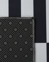 Teppich schwarz / weiß 80 x 300 cm Streifenmuster Kurzflor PACODE_831692