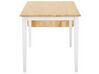 Mesa de refeição extensível em madeira clara e pés brancos 120/160 x 75 cm LOUISIANA_697826