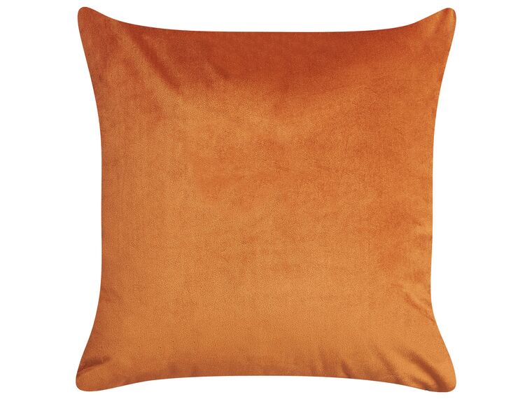 HOMESCAPES Federa Per Cuscino Morocco Arancione 45x45 Cm - Cotone 100% Con Cerniera, Fatto A Mano In India