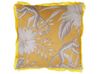 Set of 2 Fringed Cushions Monkey Print 45 x 45 cm Yellow MANJU_801368