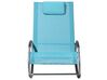 Chaise de jardin à bascule bleu turquoise CAMPO_689278