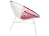 Lot 2 chaises de jardin rose et blanc ACAPULCO_718064