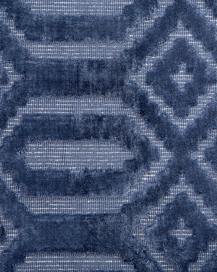 Viscose Rug 80 x 150 cm Navy Blue ADATEPE Beliani.at