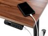 Elektricky nastavitelný psací stůl 160 x 72 cm tmavé dřevo/černý DESTINAS_899699