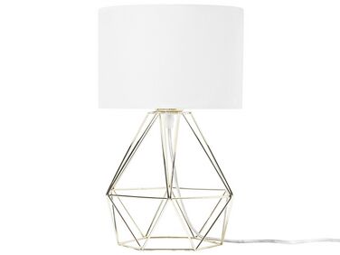 Tischlampe weiß / gold 35 cm geometrisch MARONI