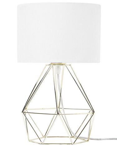 Lámpara de mesa blanco/dorado MARONI