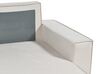 Left Hand Fabric Corner Sofa Bed with Storage Beige KARILA_885999