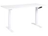 Fehér manuálisan állítható íróasztal 160 x 72 cm DESTINES_898812