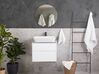 Meuble vasque avec miroir et cabinet blanc MANZON_818347