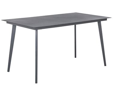 Mesa de jardín de metal gris oscuro 140 x 80 cm MILETO