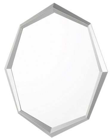 Ośmiokątne lustro ścienne 91 x 66 cm srebrne OENO