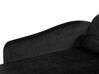 Chaise longue fluweel zwart rechtszijdig LUIRO_769524